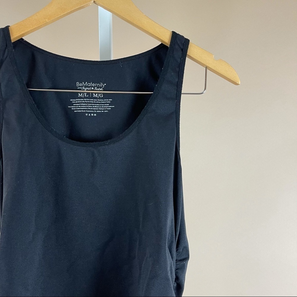 BeMaternity Medium Large Ruched Scoop Neck Racerback Tank Top Soft Smooth - Picture 5 of 5